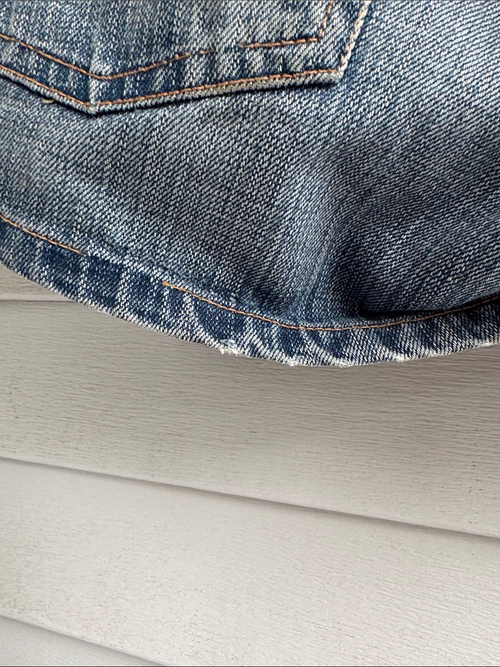 Lucky Brand Washed Blue Distressed Denim Cutoff Shorts - Picture 6 of 10